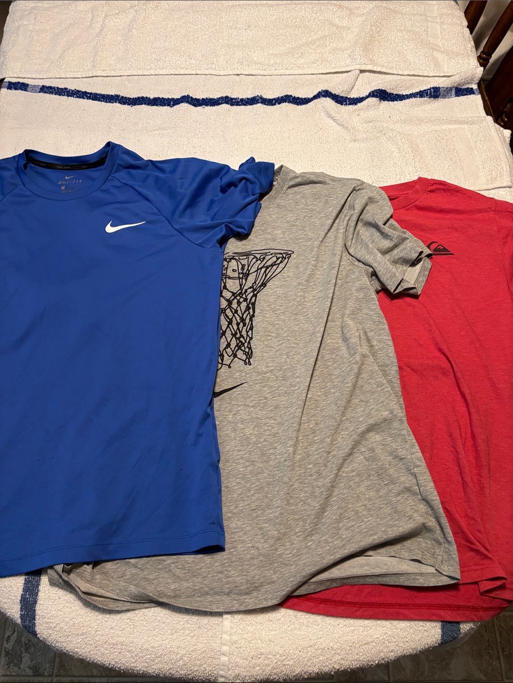 Nike Blue Performance Tee with White Swoosh